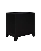 Manhattan Comfort Sheridan 21.63" Medium Density Fibreboard 1-Drawer Cane Nightstand