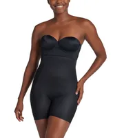 Leonisa Women's Strapless Sculpting Step-in Body Shaper with Short Bottom