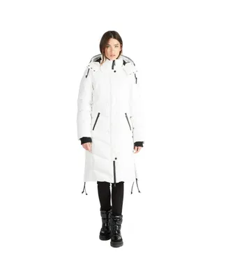 Pajar Women's Sapphire Long Puffer Coat with Detachable Hood