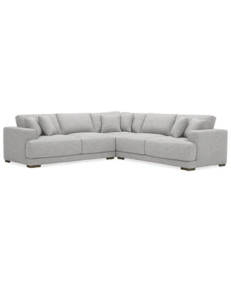 Vasher 114" 3-Pc. Fabric Sectional Sofa, Created for Macy's