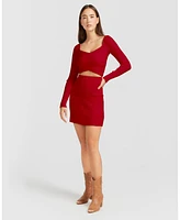 Belle & Bloom Women's C'est Belle Knit Mini Skirt