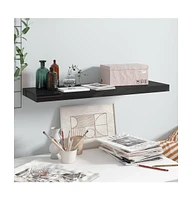 Floating Wall Shelf High Gloss Black 31.5"x9.3"x1.5" Mdf