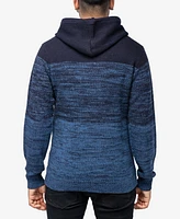 X-Ray Men's Color Blocked Hooded Sweater