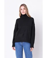 Women's Turtleneck Long Sleeve Sweater