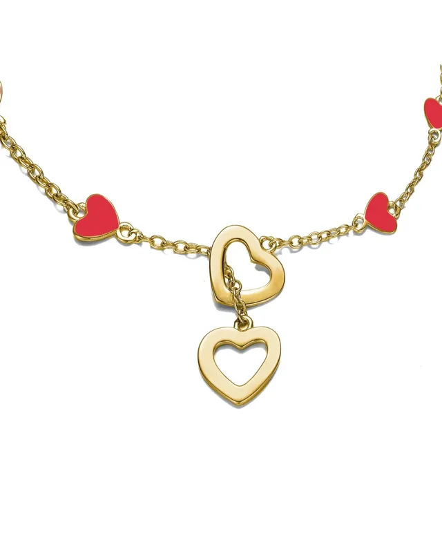 14k Gold Charm, Open Heart Charm