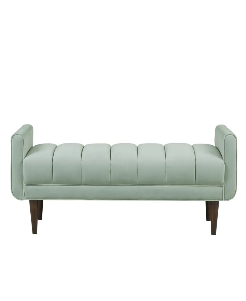 Madison Park 48" Linea Wide Fabric Upholstered Modern Accent Bench