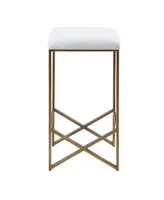 Ink+Ivy 16" Marino Wide Plywood Backless Upholstered Counter Stool