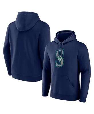 Men's Fanatics Navy Seattle Mariners Official Logo Pullover Hoodie