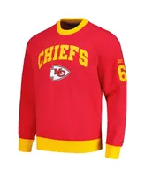 Men's Tommy Hilfiger Red, Gold Kansas City Chiefs Reese Raglan Tri-Blend Pullover Sweatshirt