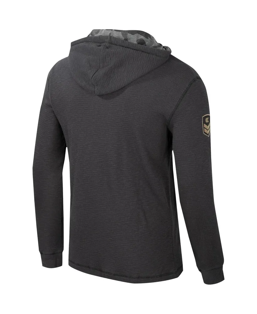 Men's Colosseum Charcoal Georgia Bulldogs Oht Military-Inspired Appreciation Henley Pullover Hoodie