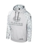 Men's Colosseum Gray Florida Gators Oht Military-Inspired Appreciation Ice Raglan Pullover Hoodie