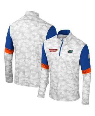 Men's Colosseum Camo Florida Gators Oht Military-Inspired Appreciation Tomahawk Quarter-Zip Windshirt