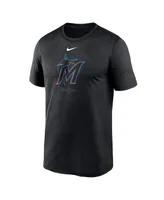 Men's Nike Black Miami Marlins Team Arched Lockup Legend Performance T-shirt