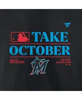 Men's Fanatics Black Miami Marlins 2023 Postseason Locker Room T-shirt