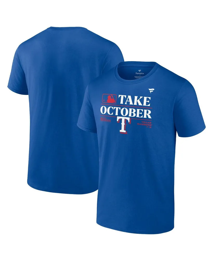 Men's Fanatics Royal Texas Rangers 2023 Postseason Locker Room T-shirt