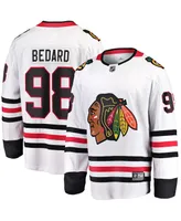 Men's Fanatics Connor Bedard White Chicago Blackhawks Away Breakaway Player Jersey