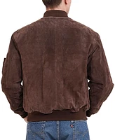 Landing Leathers Men Ma-1 Suede Leather Flight Bomber Jacket