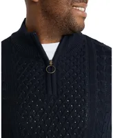 Johnny Bigg Mens Gibson Cable Half Zip Sweater Big & Tall