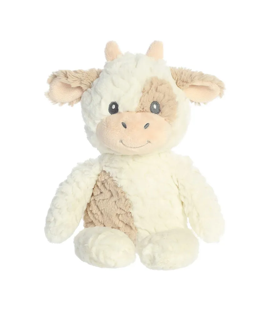 ebba Large Clover Cow Huggy Collection Adorable Baby Plush Toy White 13"