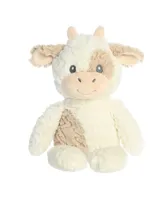 ebba Large Clover Cow Huggy Collection Adorable Baby Plush Toy White 13"