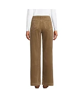 Lands' End Women's High Rise Wide Leg Corduroy Pants