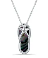 Macy's Abalone Inlay Flip Flop Necklace