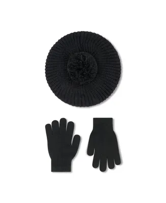Laundry by Shelli Segal Women's Cozy Yarn Beret and Glove Set