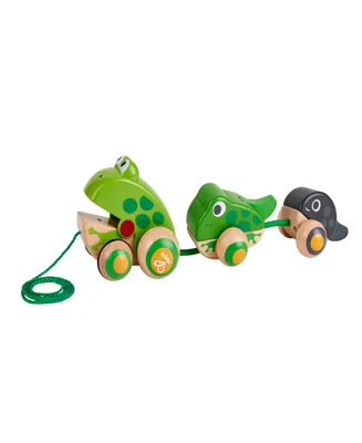 Hape Pull-Along Frog Family Toddler Toy