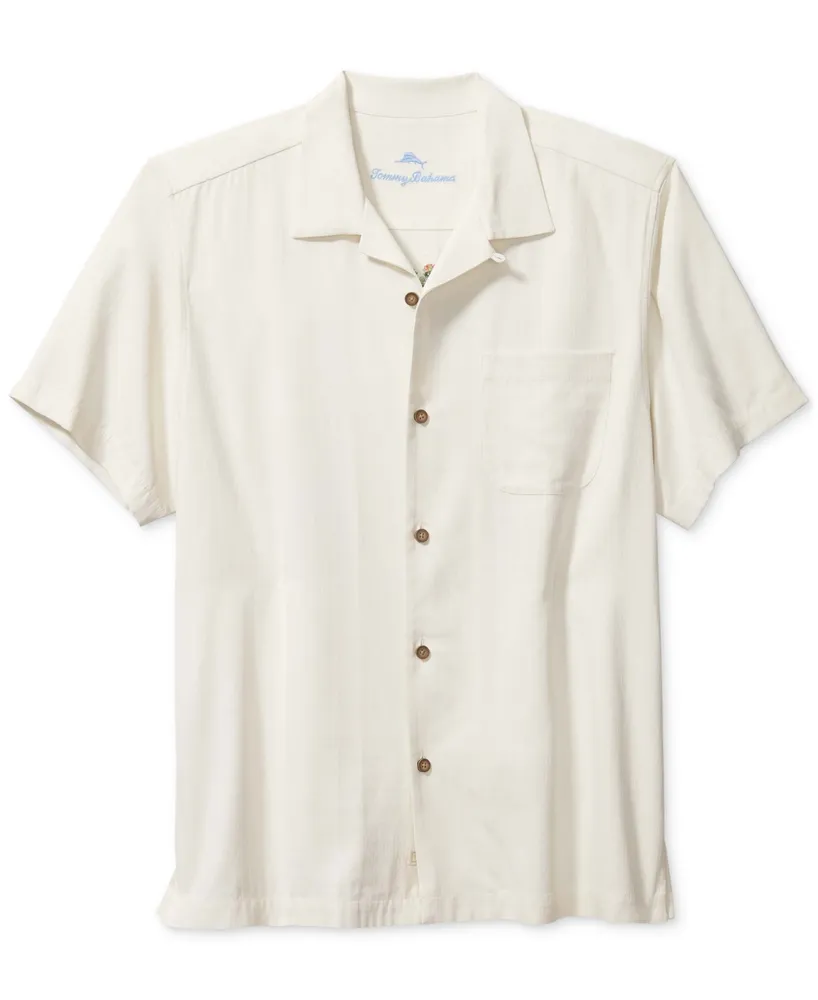 Tommy Bahama Men's Beach Wishes Holiday Embroidered Button-Down Silk Camp  Shirt