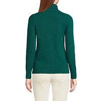 Lands' End Women's Tall Cashmere Turtleneck Sweater