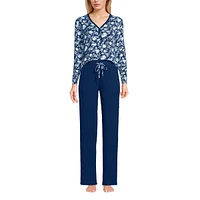 Lands' End Women's Cozy 2 Piece Pajama Set