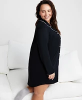 State of Day Women's Notch Collar Sleepshirt Xs-3X, Created for Macy's