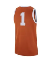 Men's Nike #1 Burnt Orange Texas Longhorns Replica Jersey