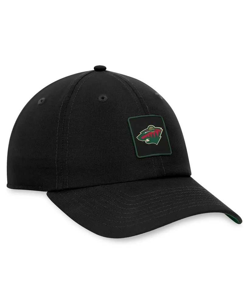 Men's Fanatics Black Minnesota Wild Authentic Pro Rink Adjustable Hat