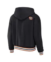 Women's Wear by Erin Andrews Black Cincinnati Bengals Plus Lace-Up Pullover Hoodie