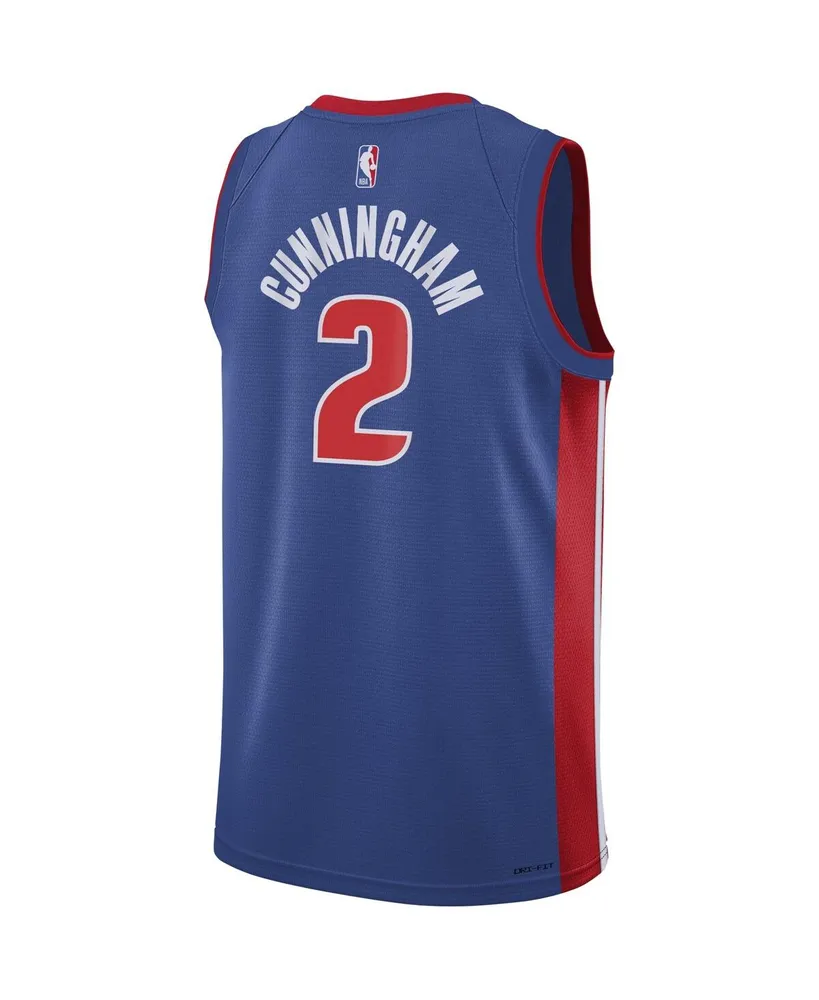 Big Boys Nike Cade Cunningham Blue Detroit Pistons Swingman Jersey - Icon Edition