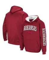 Big Boys Colosseum Cardinal Arkansas Razorbacks 2-Hit Pullover Hoodie