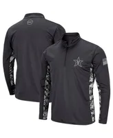 Men's Colosseum Charcoal Vanderbilt Commodores Oht Military-Inspired Appreciation Rival Digi Camo Quarter-Zip Jacket