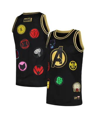 Men's Black The Avengers Marvel 60th Anniversary Basketball Jersey