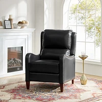 Leather Pushback Recliner chair with Adjustable Backrest for Livingroom