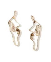 Nectar Nectar New York Sharp Silhouette Gold Dangle Earrings