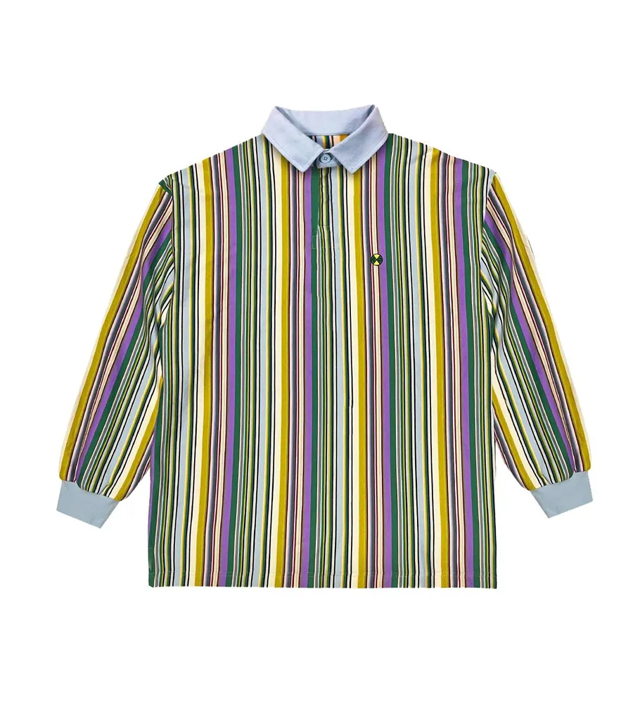 Cross Colours Mens Retro Stripe Rugby Shirt