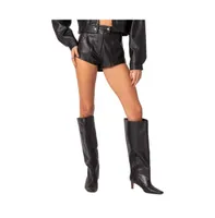 Women's Ramona high rise faux leather micro shorts