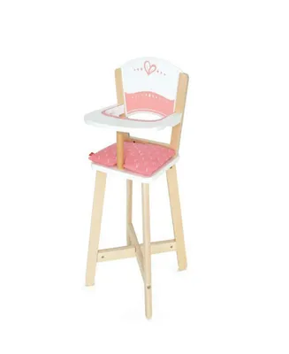 Hape Baby Doll Pink Hearts Highchair