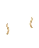 Skagen Women's Essential Waves Gold-Tone Stainless Steel Stud Earrings