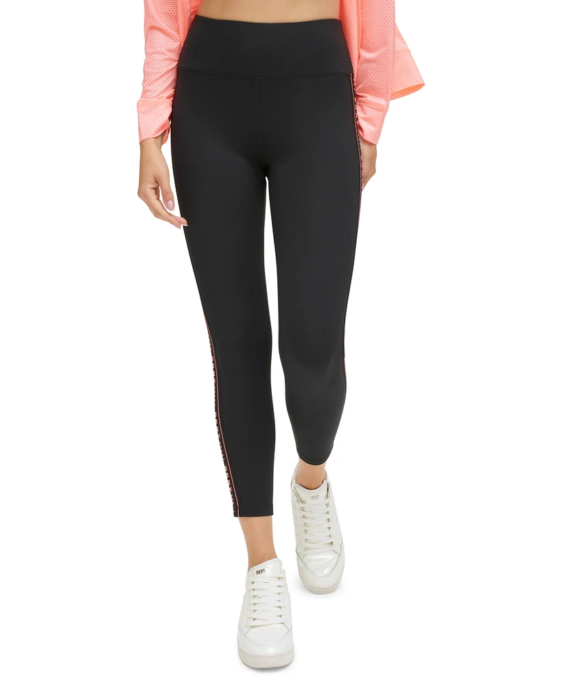 Dkny Sport Women's High-Waist Logo Tape Leggings