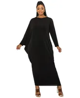 L I V D Women's Plus Louella Asymmetrical Maxi Dress