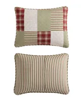 Closeout! Eddie Bauer Camano Island Plaid Red Reversible 2-Piece Twin Quilt Set