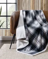 Eddie Bauer Vail Plaid Ultra Soft Plush Fleece Throw, 60" x 50"