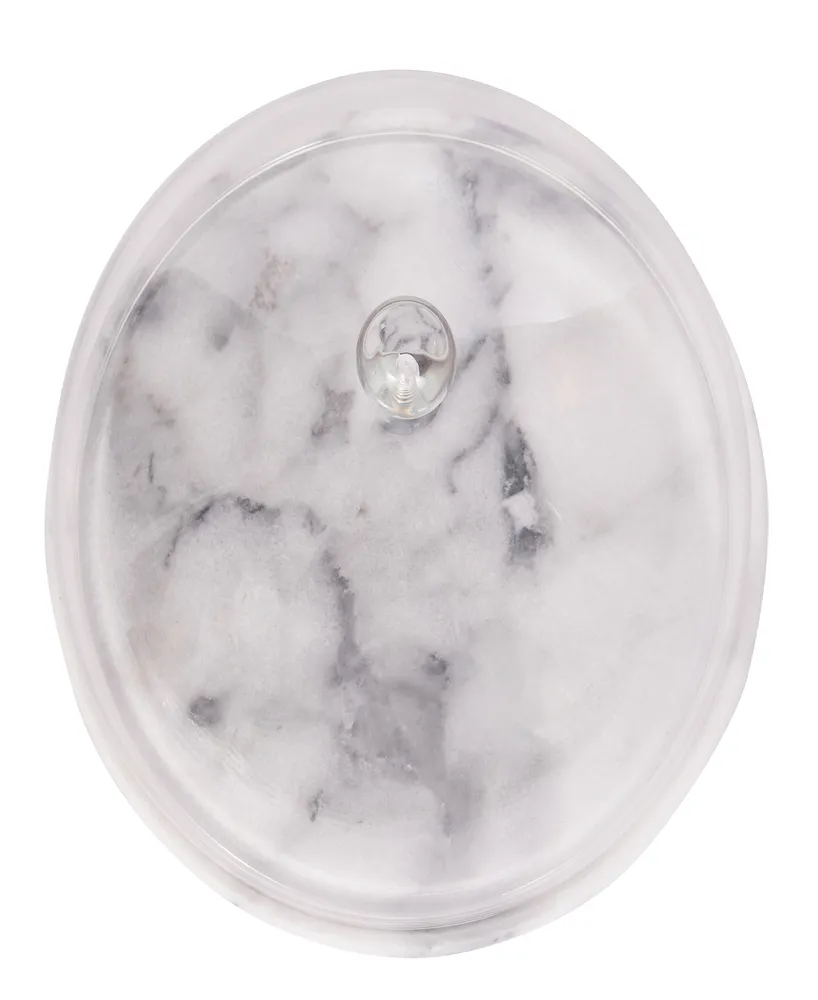 Artifacts Trading Company Marble Plate with Acrylic Dome, 11" x 7.8"